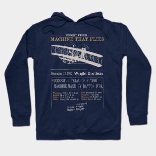 Wright Brothers Tribute 1903 Wright Flyer Flight First Plane Gift Present Aviation Hoodie